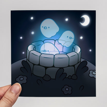 Ghost Well Print – 12 × 12 cm