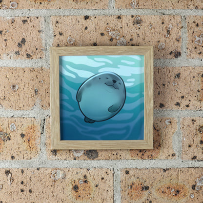 Happy Seal Print – 12 × 12 cm