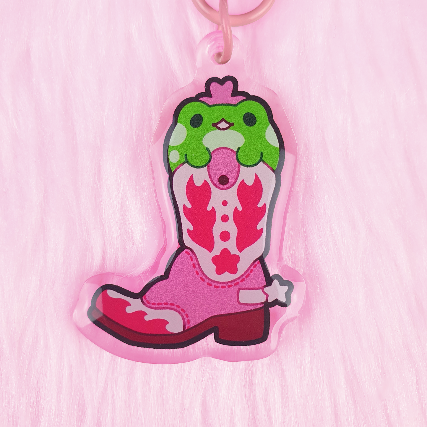 Froggy Cowboy Acrylic Charm