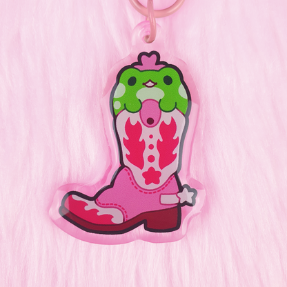 Froggy Cowgirl Keychain