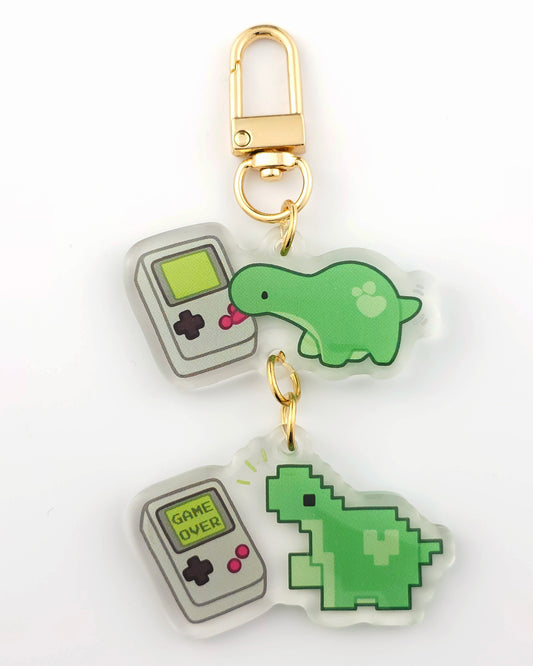Pistachio Game Over Keychain