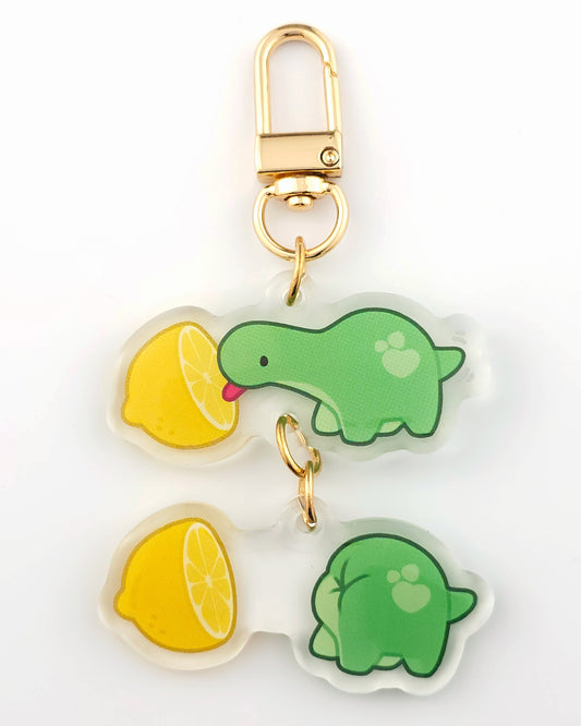 Funny Sour Lemon Keychain