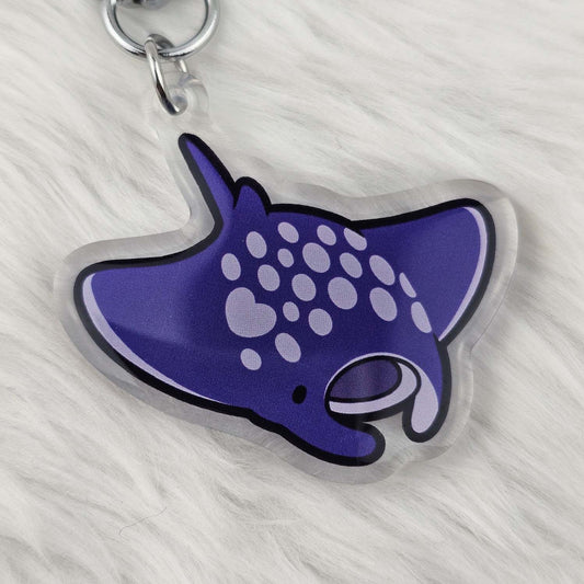 Spotted Manta Ray Keychain