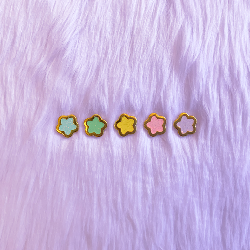 Mini Star Glitter Enamel Pins