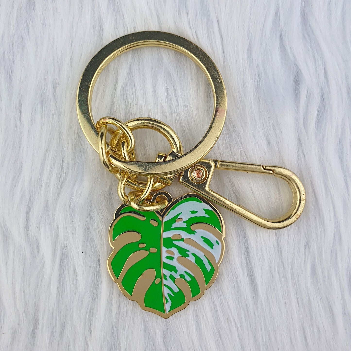 Monstera Keychain