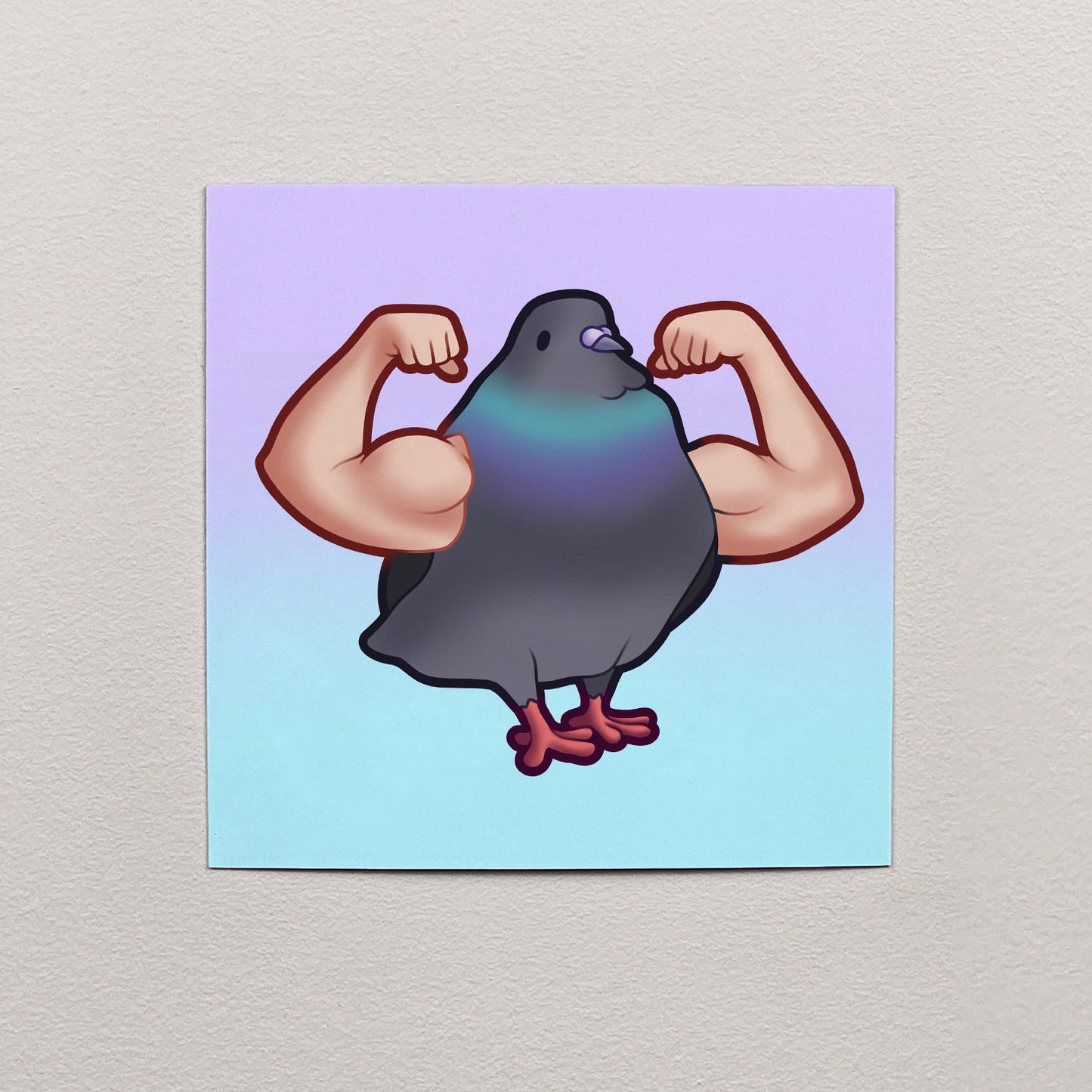 Muscle Pigeon Print