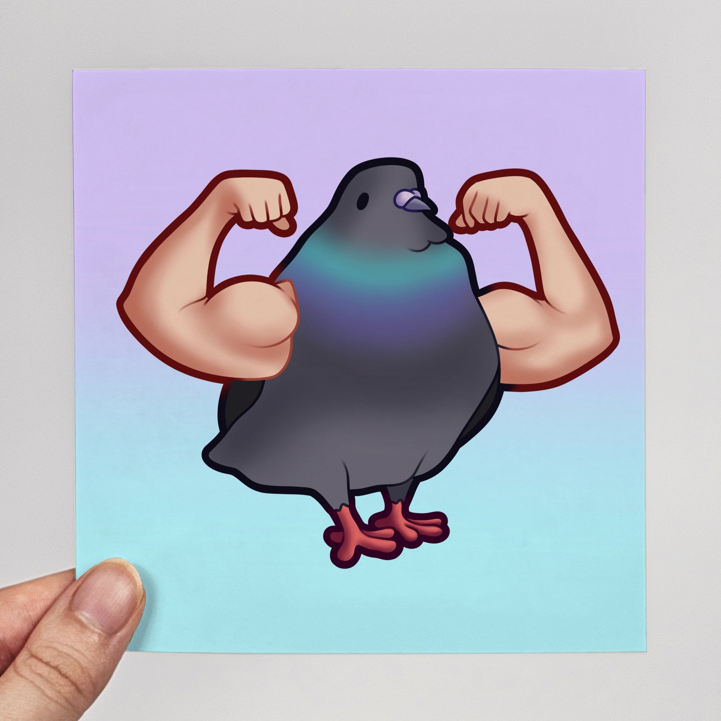 Muscle Pigeon Print