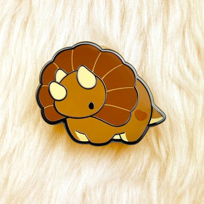 Triceratops Dinosaur Enamel Pin