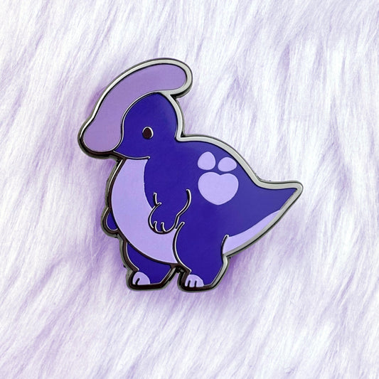 Parasauralophus Dinosaur Enamel Pin