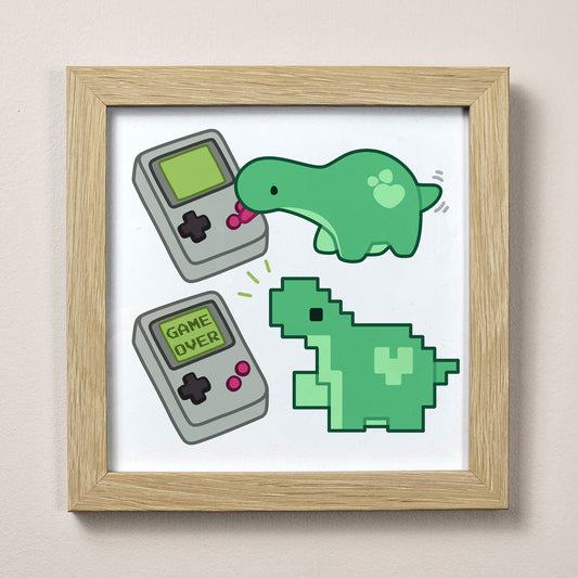 Pistachio Game-over Print 12cm x 12cm (4.7" x 4.7")