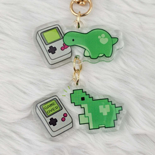 Pistachio Game Over Keychain