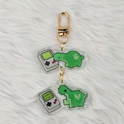 Pistachio Game Over Keychain
