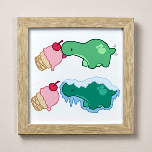 Pistachio Brain Freeze Print 12cm x 12cm (4.7" x 4.7")