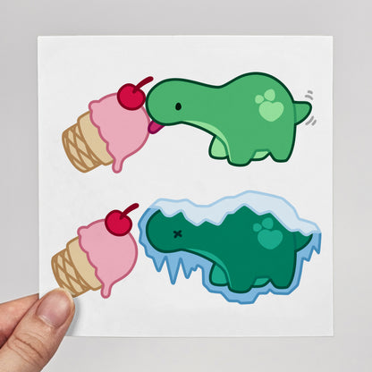 Pistachio Brain Freeze Print – 12 × 12 cm