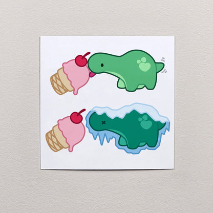 Pistachio Brain Freeze Print – 12 × 12 cm