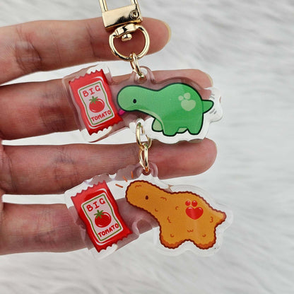 Pistachio Dino Nugget Keychain