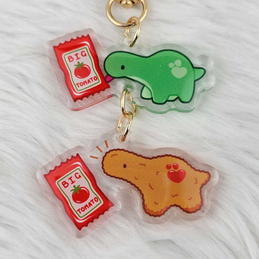 Pistachio Dino Nugget Keychain