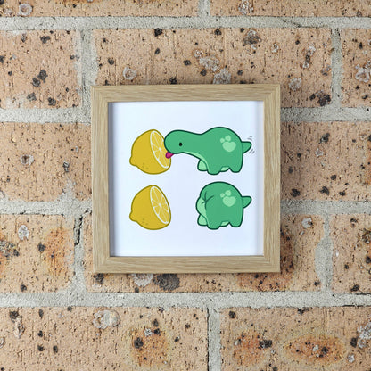 Pistachio Licking A Lemon Meme Print
