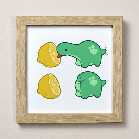 Pistachio Licking A Lemon Meme Print