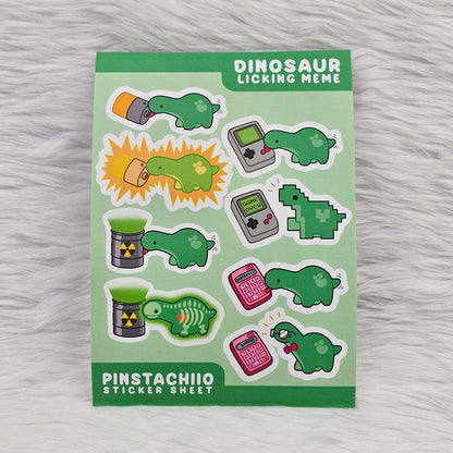 Pistachio Licking Stuff Waterproof Sticker Sheet 2