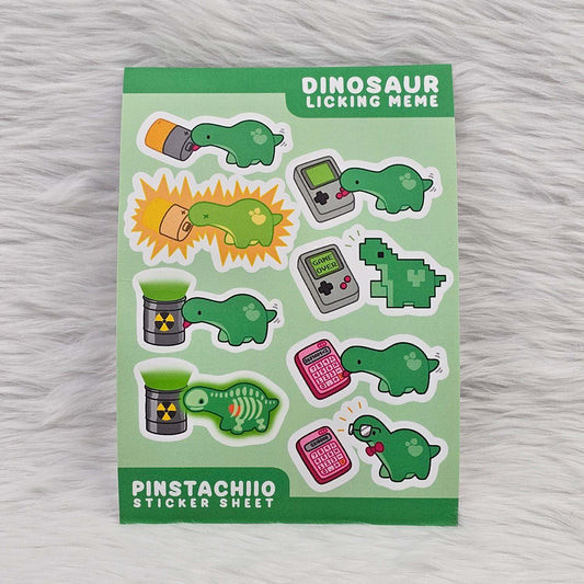 Pistachio Licking Stuff Waterproof Sticker Sheet 2