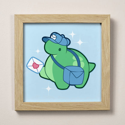 Pistachio the Mailman Print – 12 × 12 cm