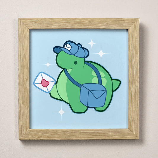 Dinosaur Mailman Print 12cm x 12cm