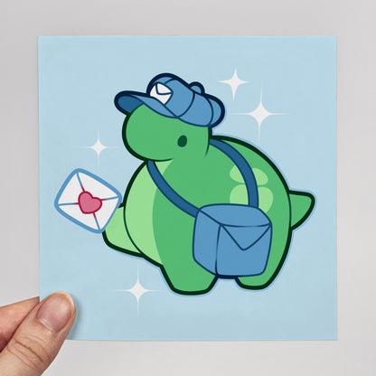 Pistachio the Mailman Print – 12 × 12 cm