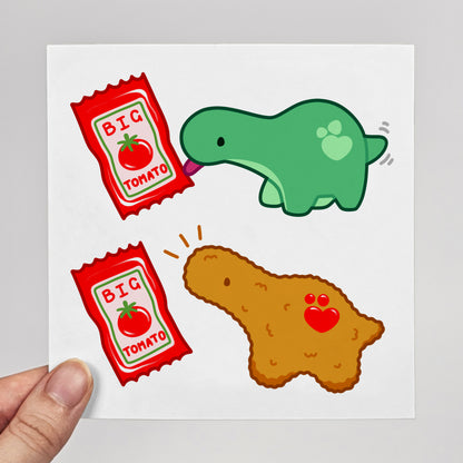 Pistachio Dino Nugget Print – 12 × 12 cm