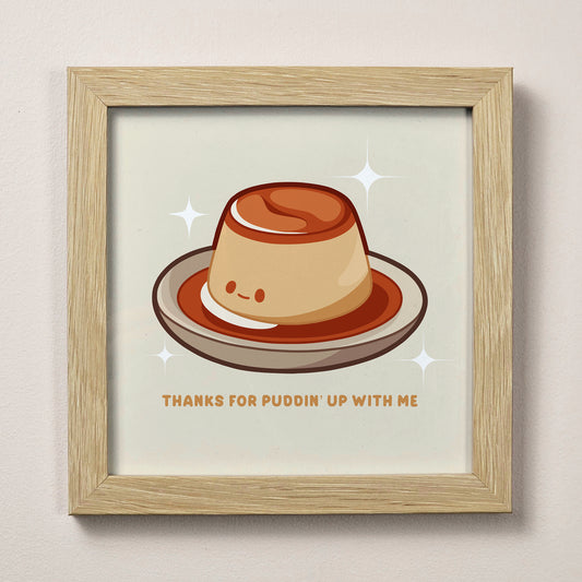 Pudding Thank You Print 12cm x 12cm (4.7" x 4.7")