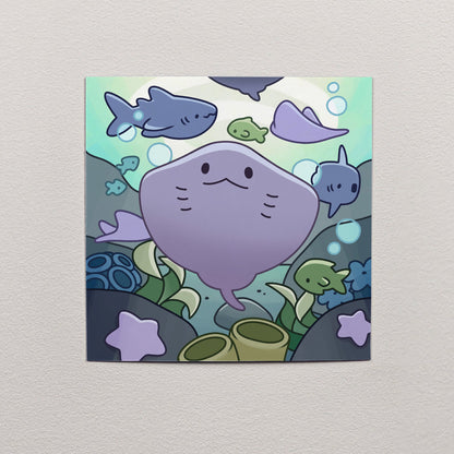 Ray Print – 12 × 12 cm