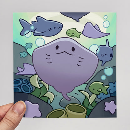 Ray Print – 12 × 12 cm