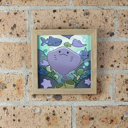 Ray Print – 12 × 12 cm