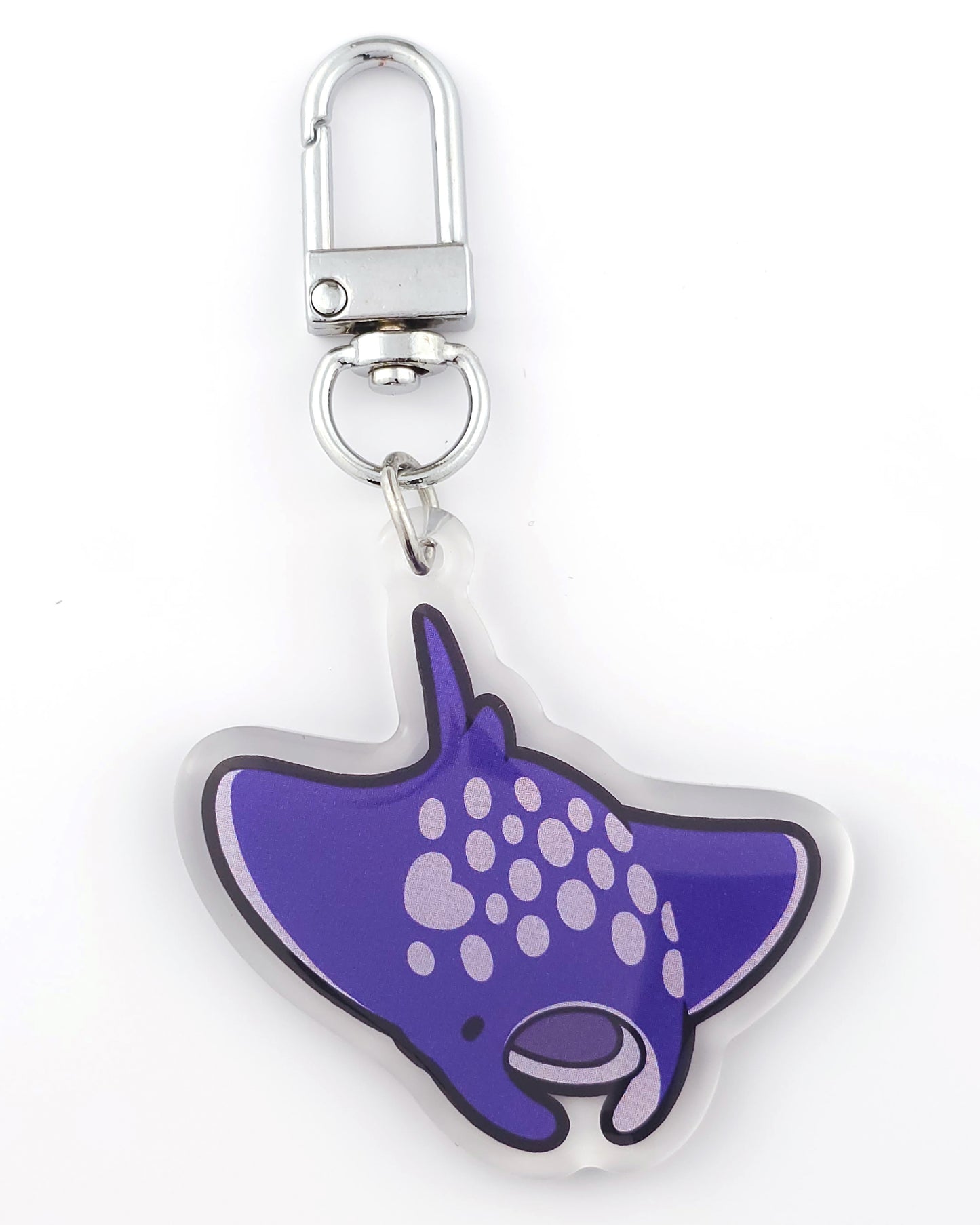 Spotted Manta Ray Keychain