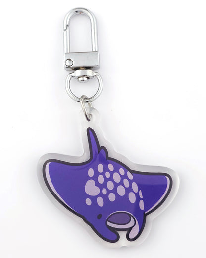 Spotted Manta Ray Keychain