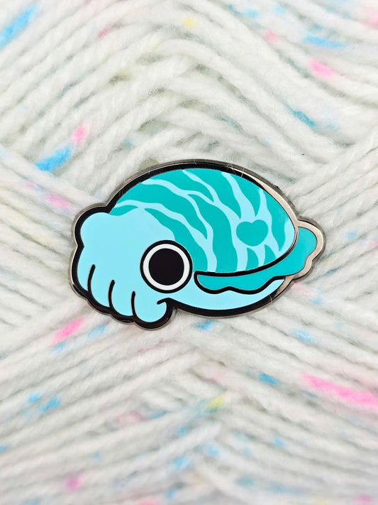 Blue Cuttlefish Pin
