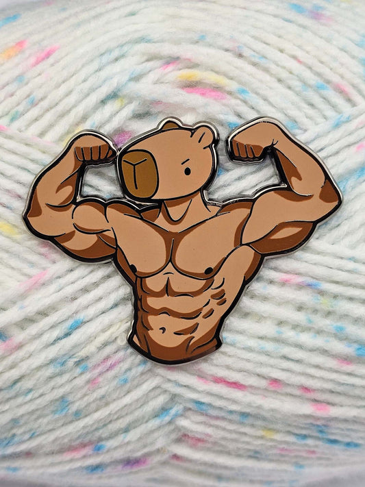 Muscle Capybara Pin