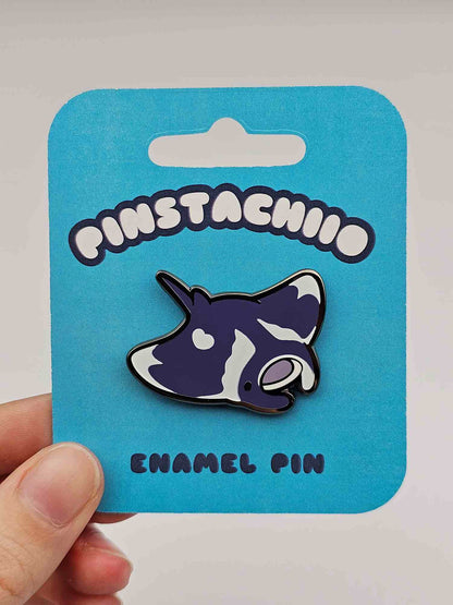 Black Manta Ray Pin