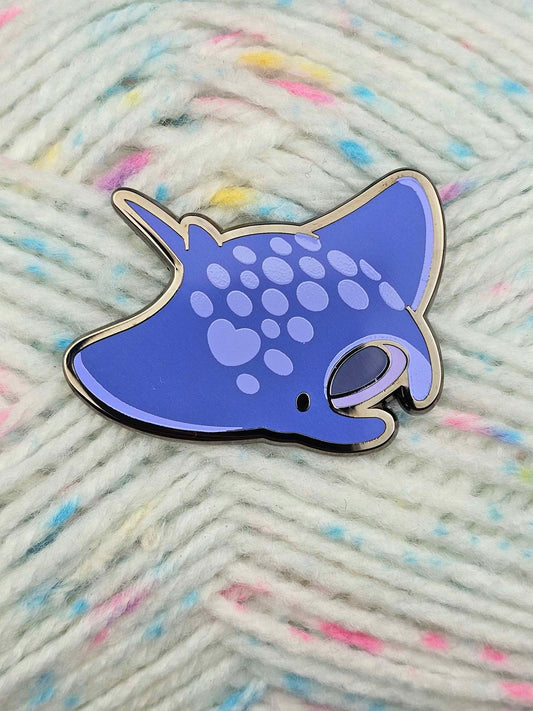 Spotted Manta Ray Pin