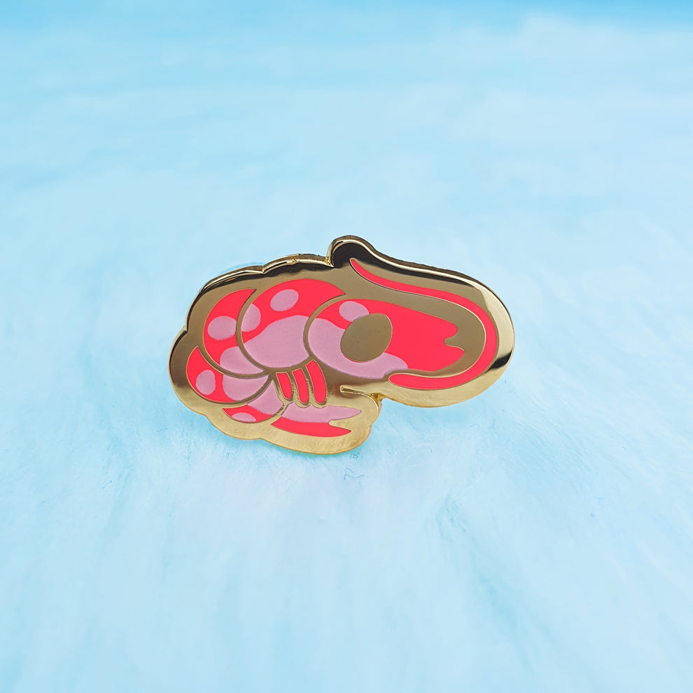 Shrimp Enamel Pin | PINSTACHIIO – Pinstachiio