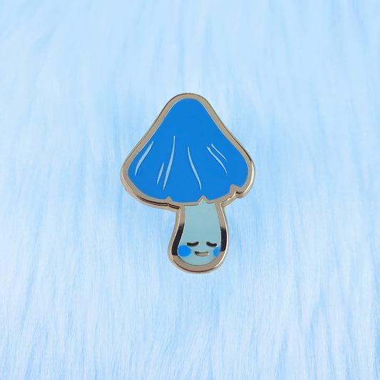 Sky Blue Mushroom Enamel Pin