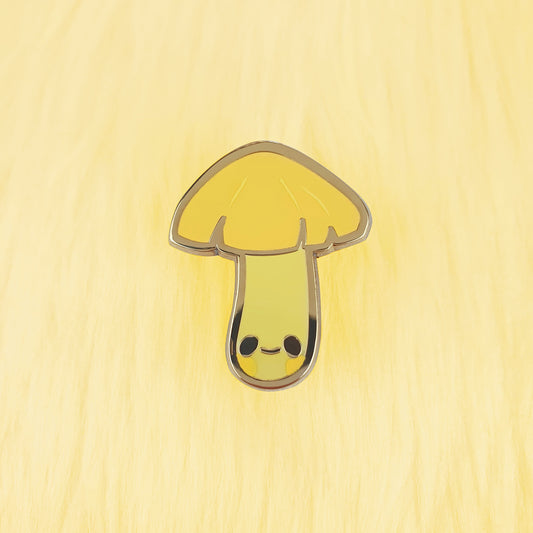 Yellow Waxcap Mushroom Enamel Pin
