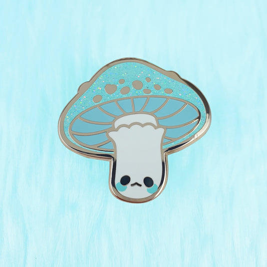 Blue Roundhead Mushroom Enamel Pin