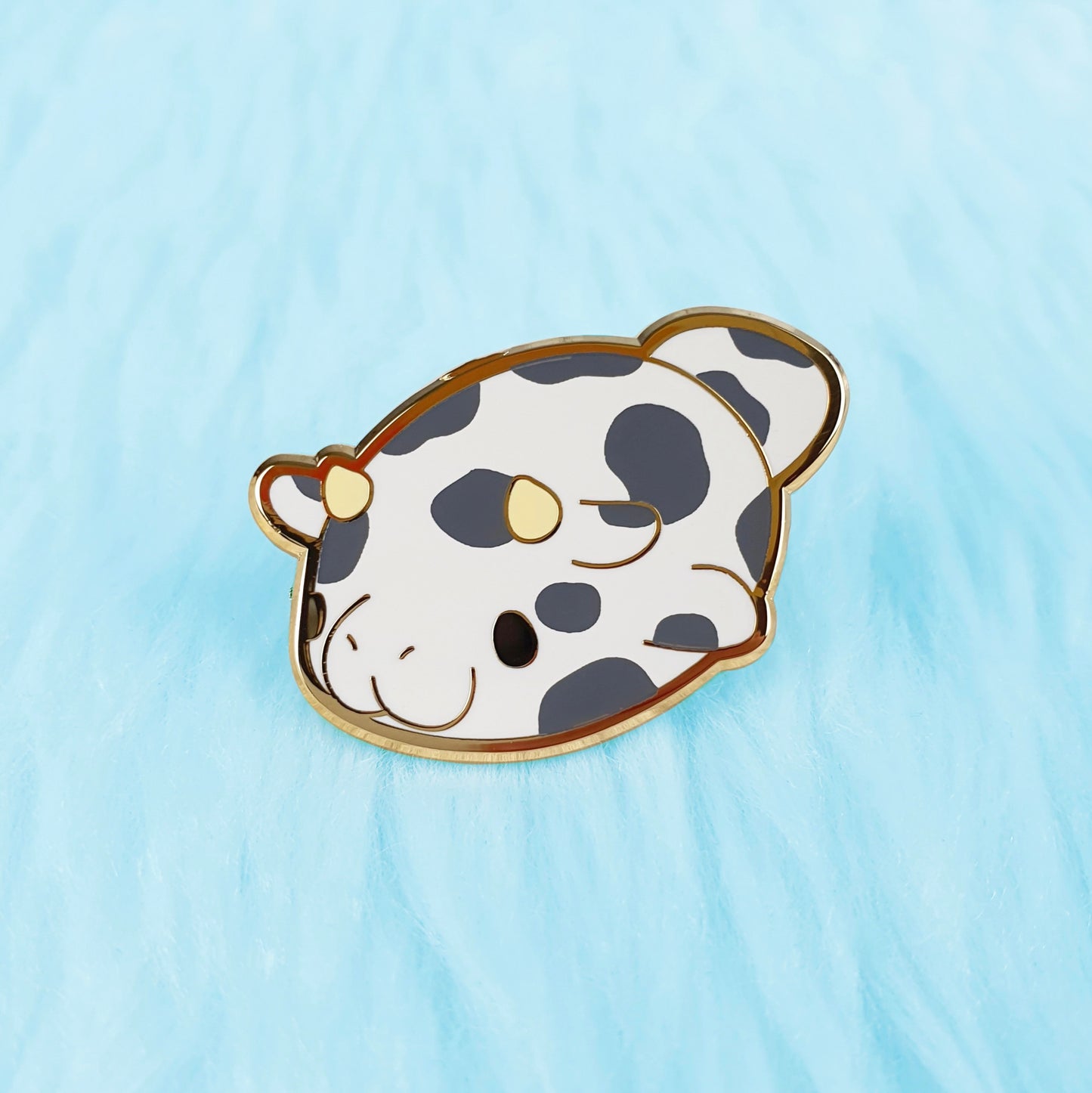 Black Sea Cow Enamel Pin