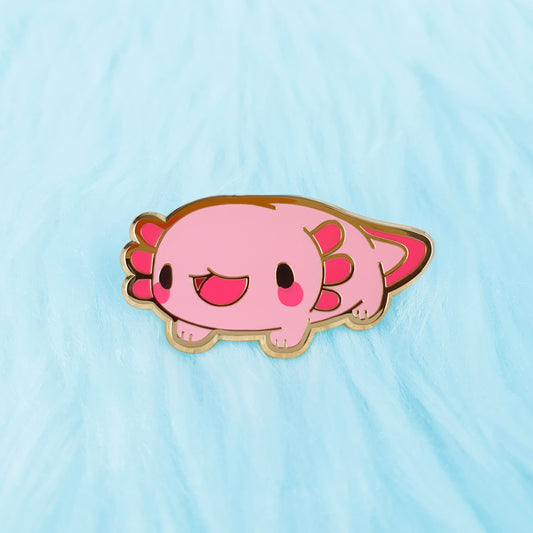 Pink Axolotl Enamel Pin